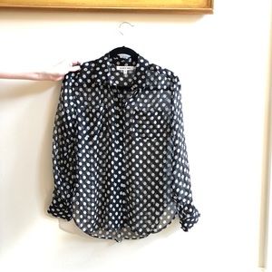 Sheer black and white Elizabeth and James blouse